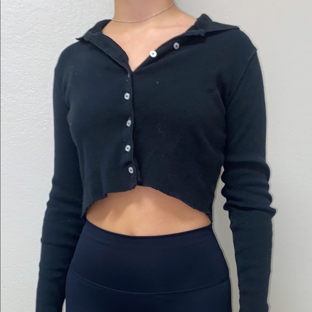 Brandy Melville Button Up Long Sleeve Top